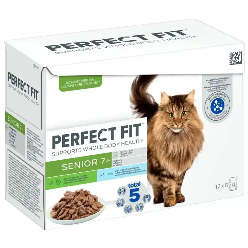 Ny produkt | Perfect Fit Senior – Mixpack kalkon + havsfisk 12 x 85 g