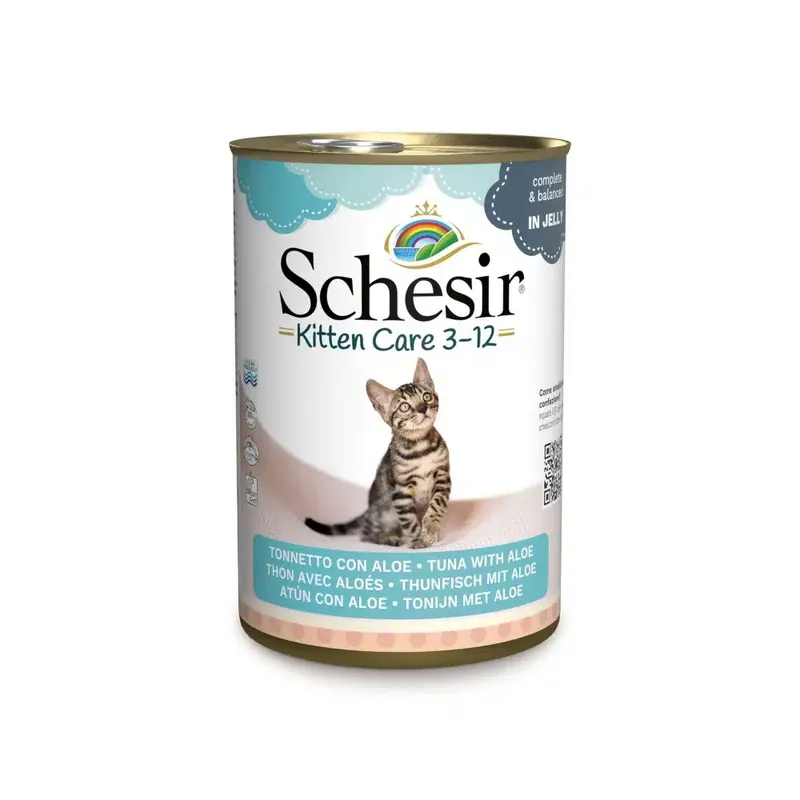 Schesir i gelé 6 x 140 g – Kitten Tonfisk med Aloe - Kampanjpris