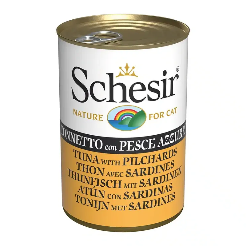 Nedsatt pris - Schesir i gelé 6 x 140 g – Tonfisk med sardiner