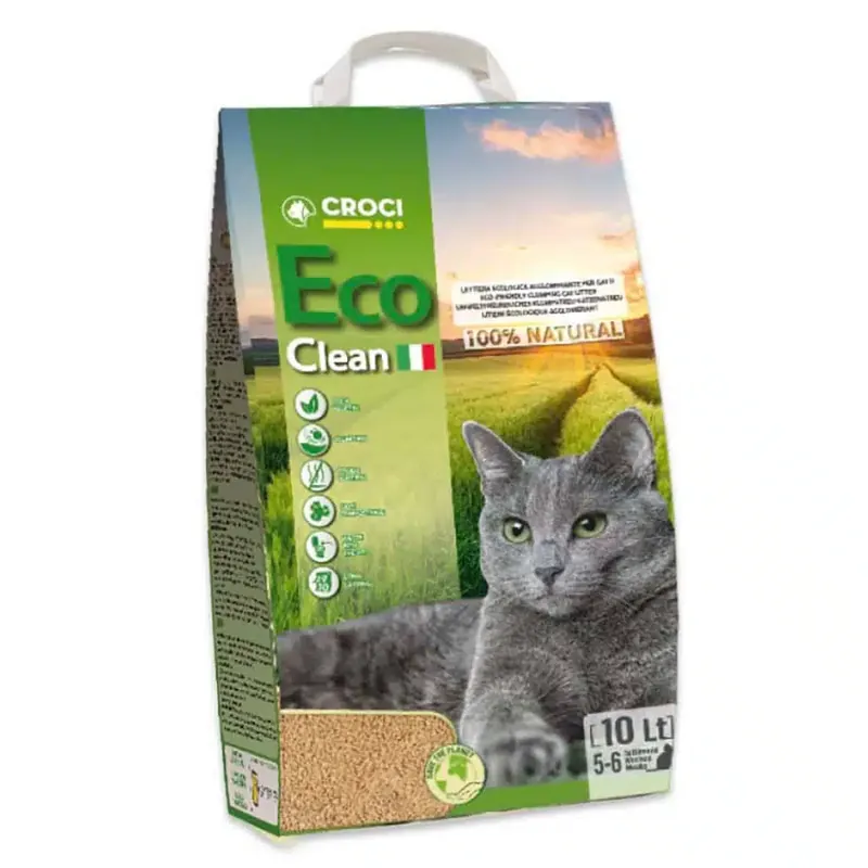 Croci Eco Clean kattströ – 10 l (ca 4,1 kg) - Tryggt köp