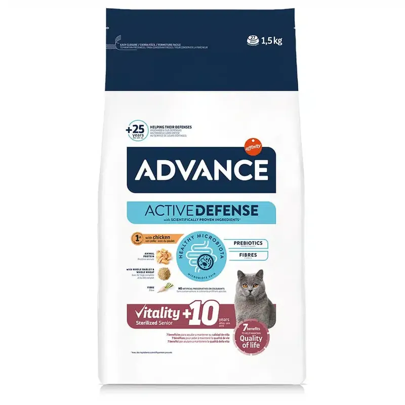 Advance Sterilized Senior +10 kyckling – 1,5 kg | Mycket uppskattad