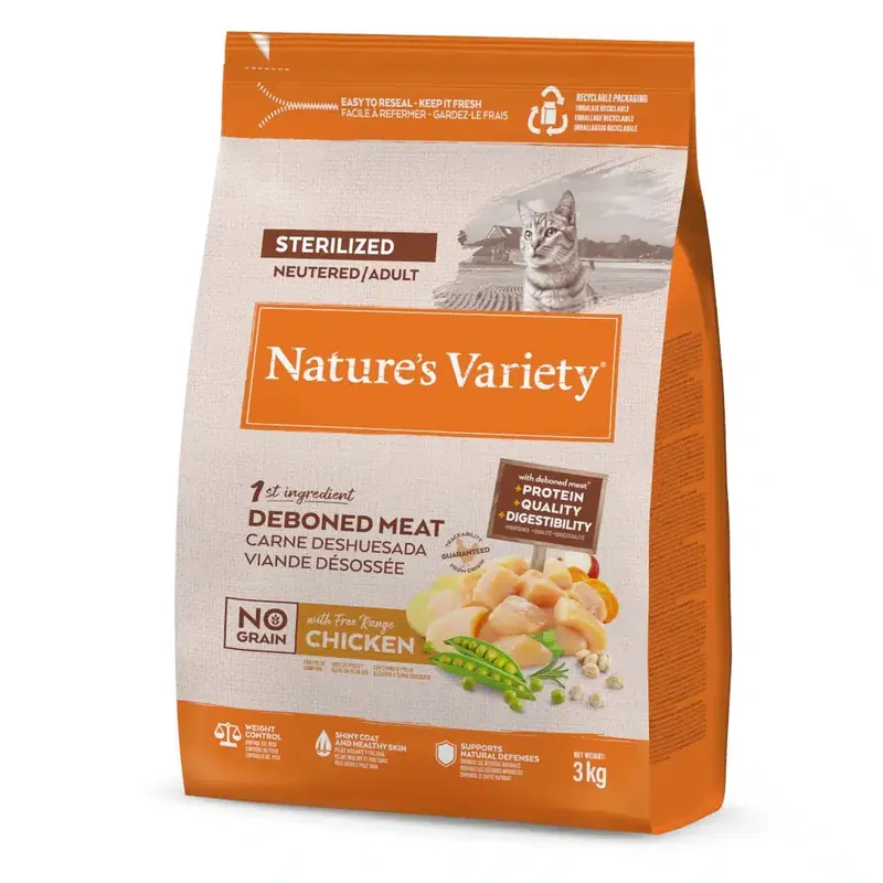 Premiumkvalitet - Nature’s Variety Selected Sterilised Free Range Chicken – 3 kg