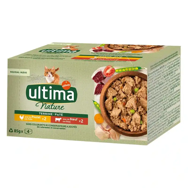 Fyndpris | Ultima Nature Paté Cat 40 x 85 g – Kyckling + Nötkött