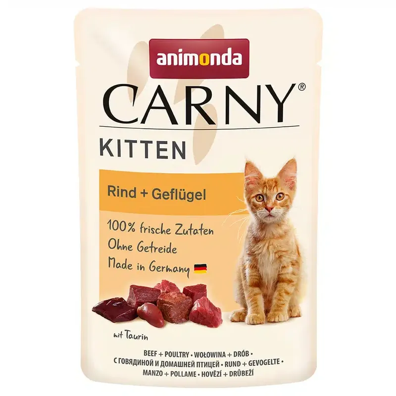 Handla nu | Animonda Carny Kitten Pouch 12 x 85 g – Fjäderfäcocktail