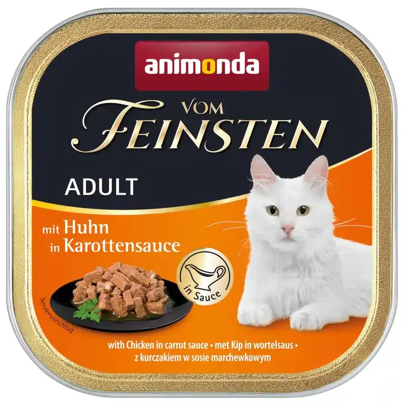 Storsäljare - Animonda vom Feinsten Adult NoGrain i sås 6 x 100 g – Kyckling i morotssås