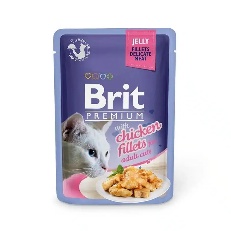 Brit Premium Pouches Fillets in Jelly with Chicken | Bästa pris
