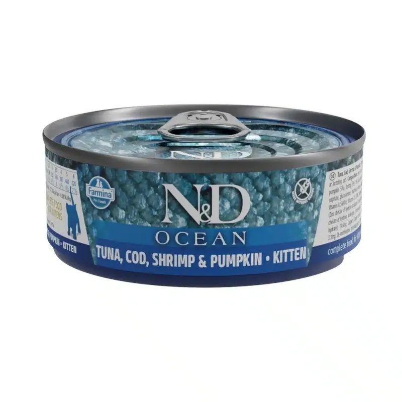 Handla säkert - Farmina N&D Cat Ocean Tuna & Pumpkin Kitten 70 g