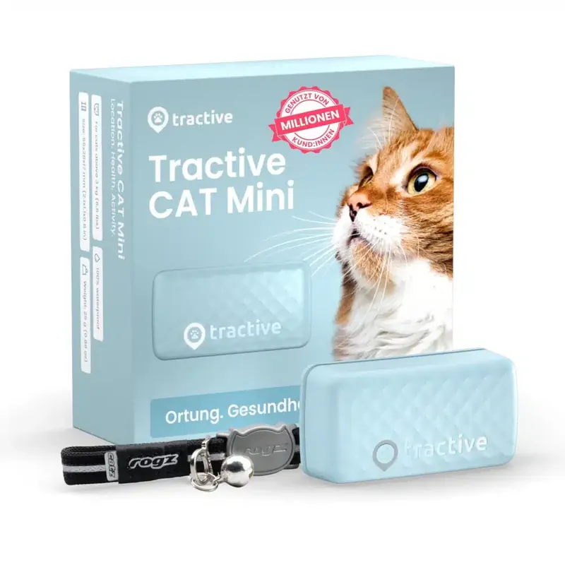 Tidsbegränsat erbjudande | Tractive GPS-spårare för katter – Mint