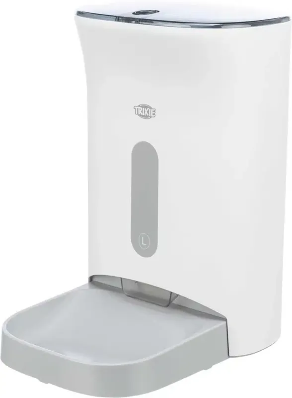 Missa inte - Batteridriven foderautomat – Vit/Grå