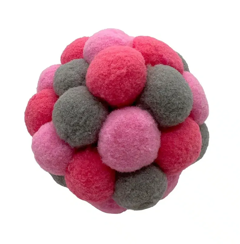 Populär | Aumüller Pink Plush leksaksboll för katter – 1 st