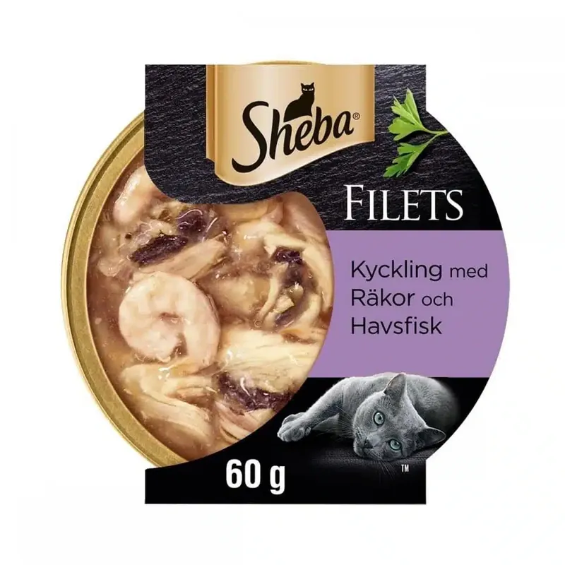 Sheba kyckling, räka och fisk i sås 60 g - Professionell kvalitet