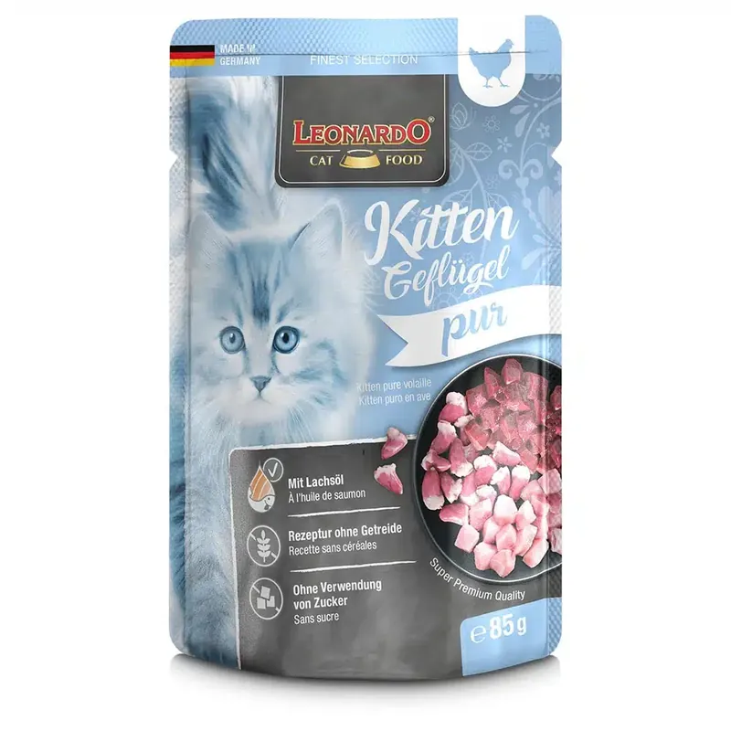 Under begränsad tid | Leonardo Finest Selection Pouch 16 x 85 g – Kitten Poultry