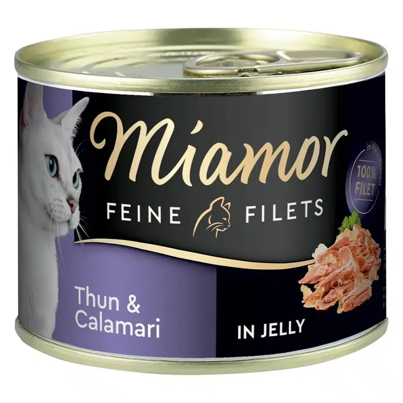 Miamor Fine Filets in Jelly 6 x 185 g – Tonfisk & calamari i gelé | Handla säkert