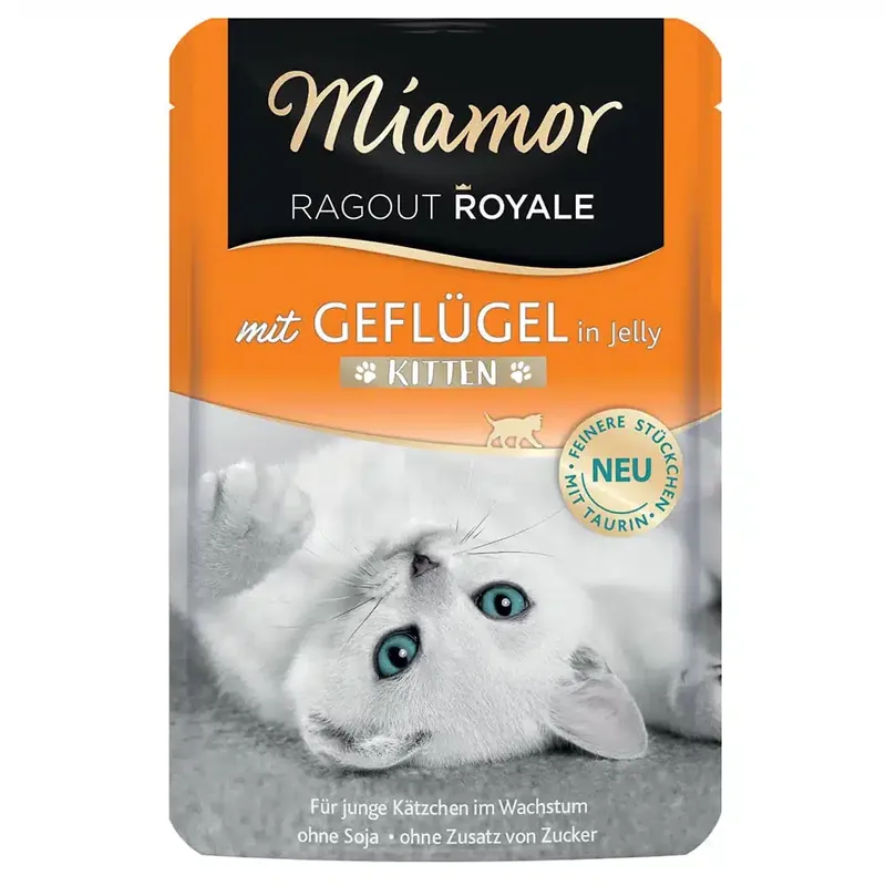 Mycket populär - Miamor Ragout Royale Kitten 22 x 100 g – fågel