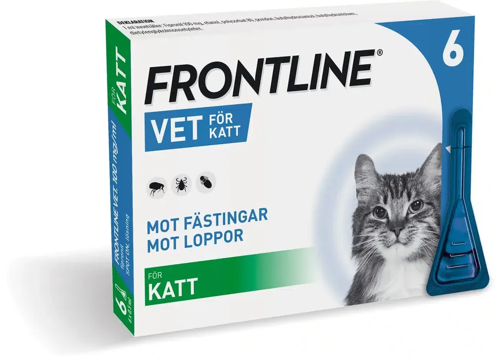 Fynd | Frontline Vet – Spot-on lösning för katt 100 mg/ml 6 x 0,5 ml – pipetter, 6 x 0,5 ml