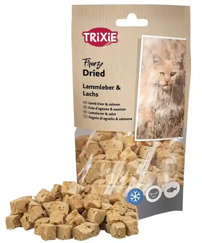 Kattgodis frystorkad lammlever & lax | Mycket populär