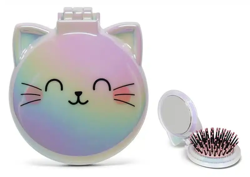 Hårborste med spegel, Meow | Spara nu