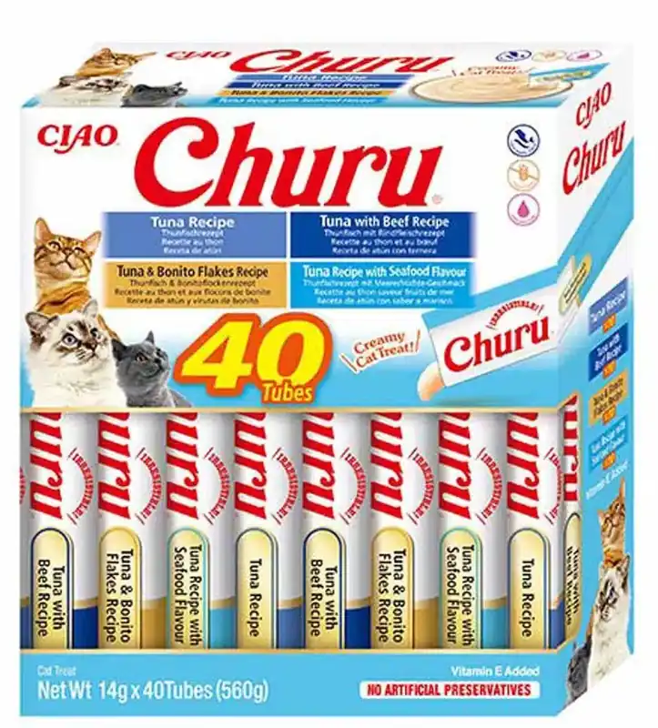 Churu Kattgodis 40-pack Tuna - Nytt i webbutiken