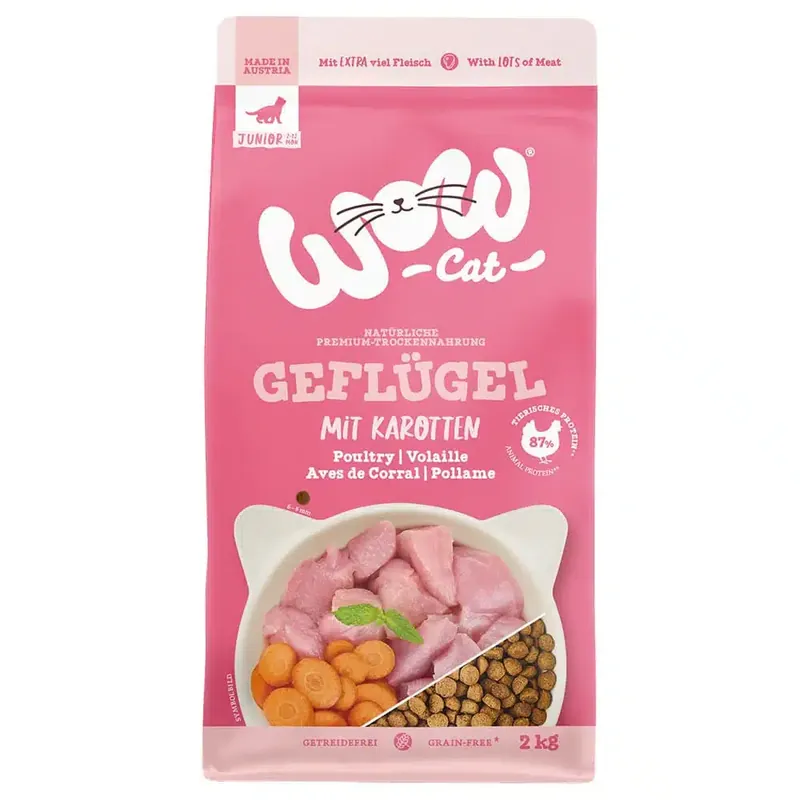Nytt hos oss - Wow Cat Junior med fjäderfä – 2 kg