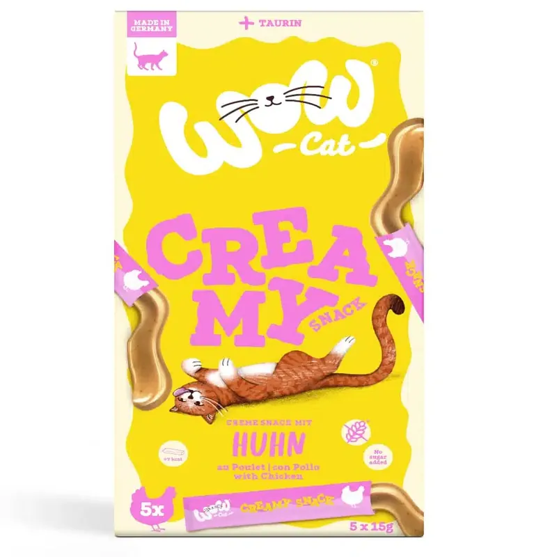 Wow Cat Creamy Snack 5 x 15 g – Kyckling | Bra pris just nu