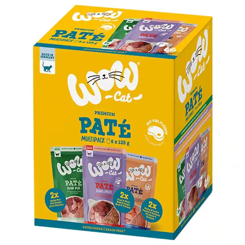 Bästa pris | WOW Cat Adult Mix 6 x 125 g – Mix (3 sorter)