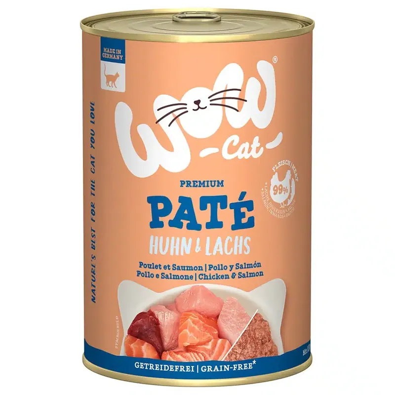 WOW Cat Adult 6 x 400 g – Kyckling och lax | Smidig beställning