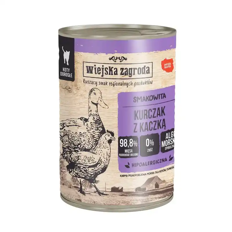 Wiejska Zagroda Cat 400g – Kyckling med anka - Kanonpris