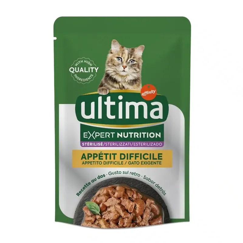 Ultima Cat Expert Nutrition Difficult Appetite med tonfisk & kyckling – 4 x 70 g - Bästa pris