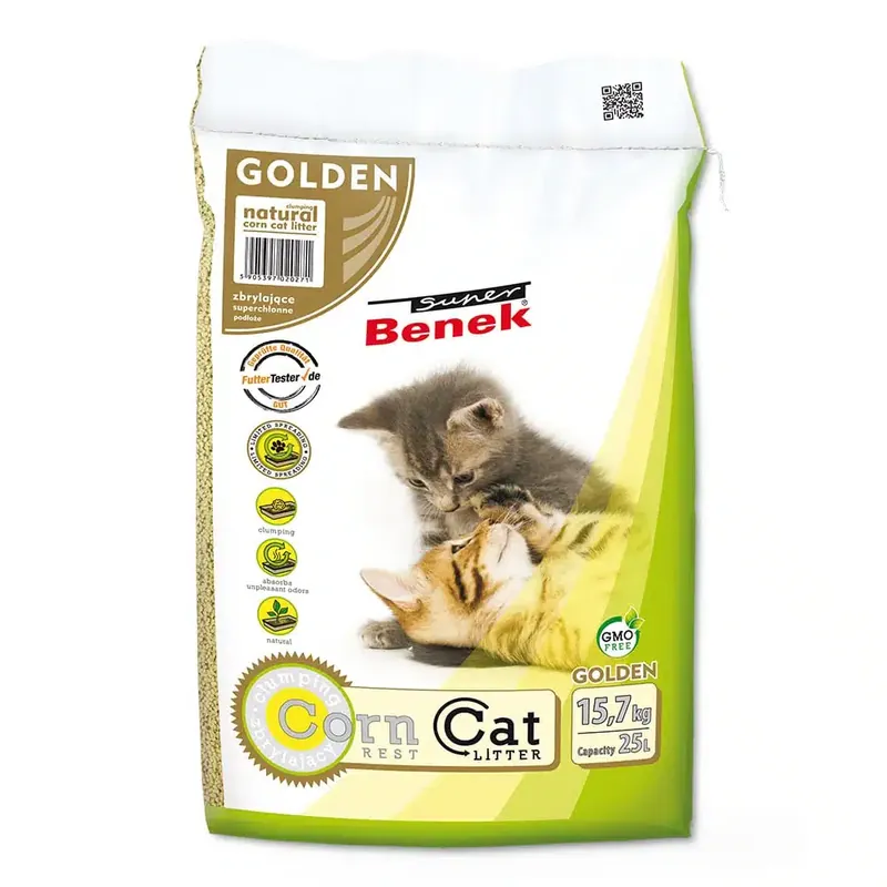 Handla säkert - Super Benek Corn Cat Golden – 25 l (ca 15,7 kg)