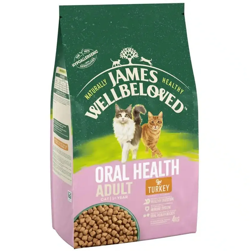 Rea - James Wellbeloved Adult Cat Oral Health Hypoallergenic Turkey & Rice – 4 kg