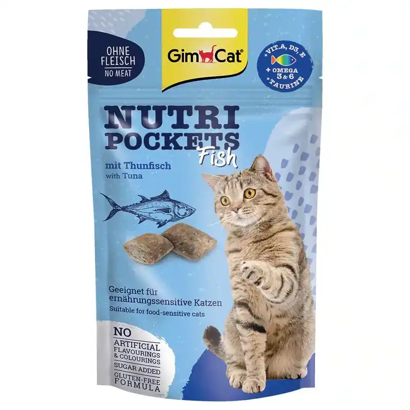 GimCat Nutri Pockets fisk – Med tonfisk (60 g) - Favorit