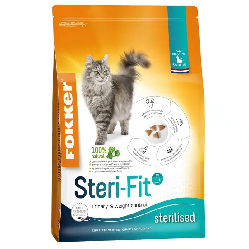 Rea - Fokker Cat Steri-Fit kattmat – Dubbelförpackning 2 x 10 kg
