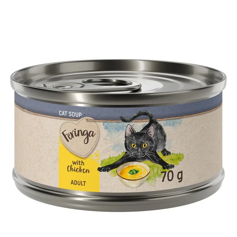 Snart slut - Feringa Cat Soup 12 x 70 g – Kyckling