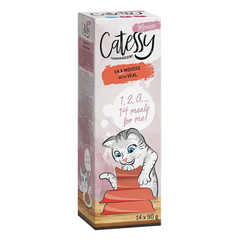 Catessy Mousse portionsformar 14 x 90 g – Med kalv - Rabatter
