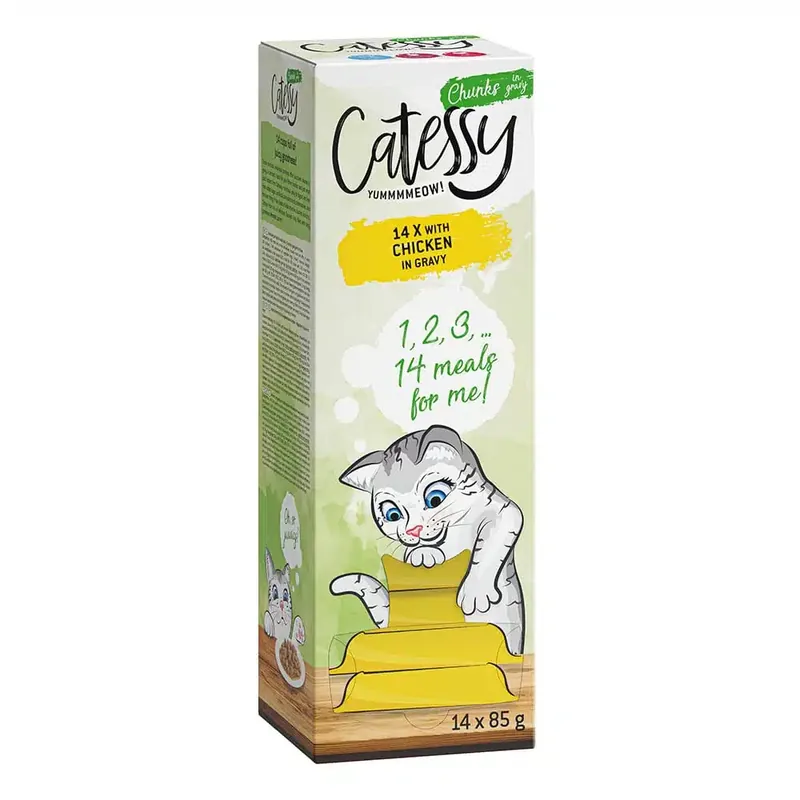 Köp direkt - Catessy bitar i sås portionsform 14 x 85 g – Med kyckling