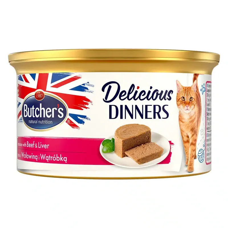 Butcher’s Delicious Dinners Cat 24 x 85 g – Nötkött & lever - Nyligen tillagt