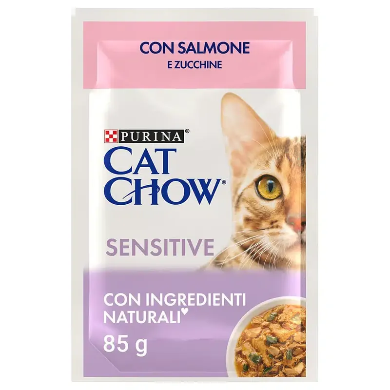 Rabatter | Cat Chow våtfoder – Sensitive Lax & zucchini – 26x85g