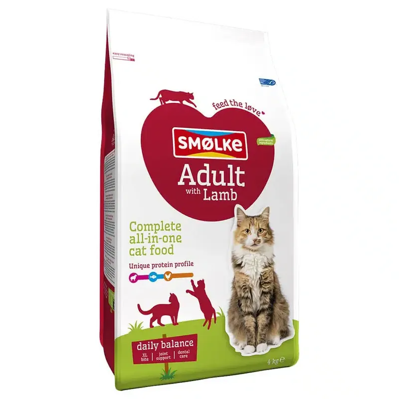 Fyndpris - Smølke Adult med lamm Kattfoder – 4 kg