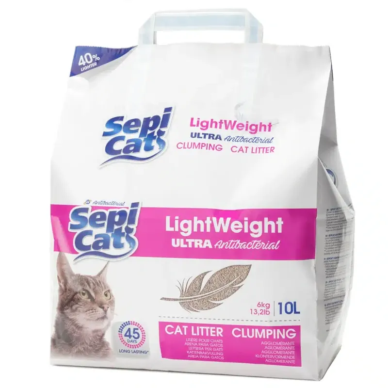 Sepicat LightWeight kattströ till sparpris! – LightWeight Ultra Antibacterial (10 l) | Endast idag
