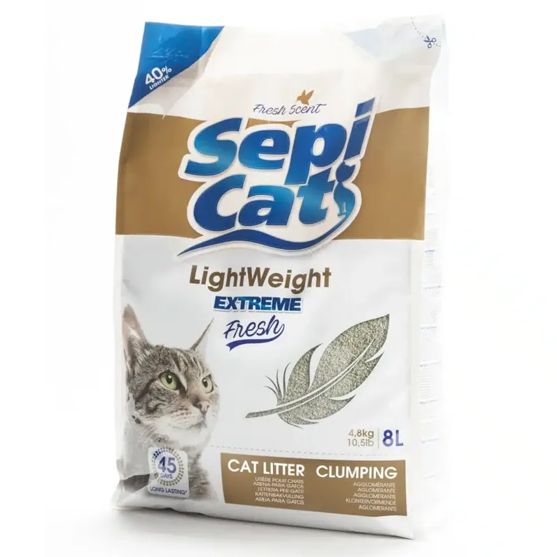 Sepicat LightWeight kattströ till sparpris! – LightWeight Extreme Fresh (8 l) | Begränsat lager