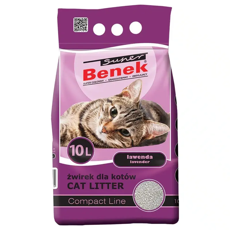 Super Benek Compact Lavendel – 10 l (ca 8 kg) | Utförsäljning
