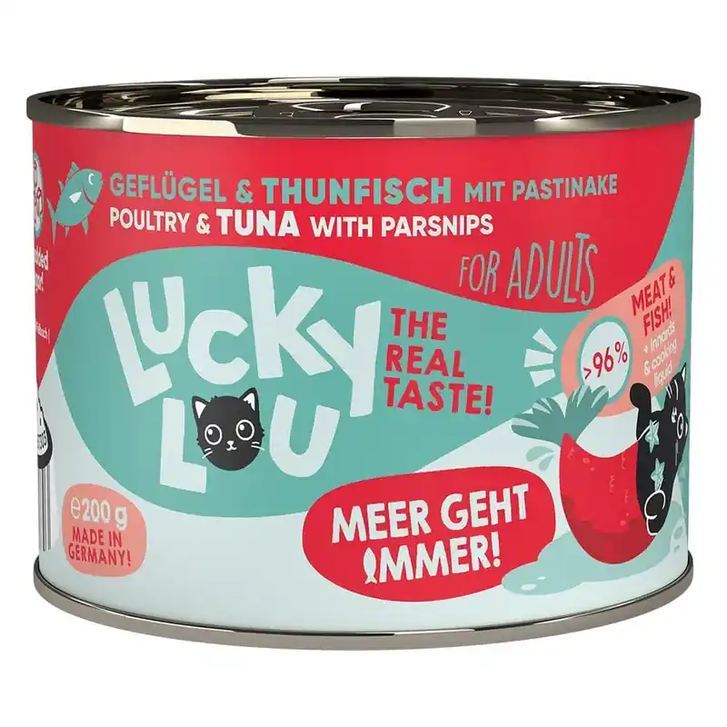 Nyhet - Lucky Lou Adult 6 x 200 g – Fjäderfä & tonfisk
