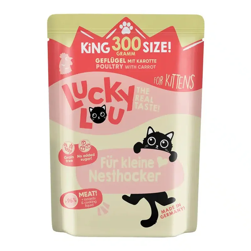 Lucky Lou Lifestage Kitten 6 x 300 g – Fjäderfä - Bästa pris