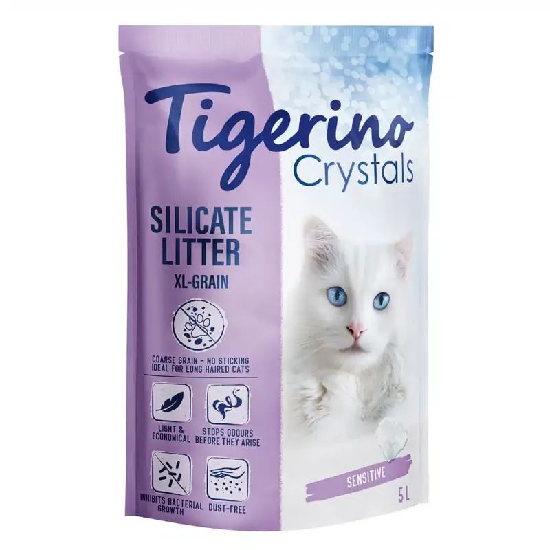 Tigerino Crystals Sensitive XXL (doftfri) kattsand 6 x 5 l | Bara denna vecka