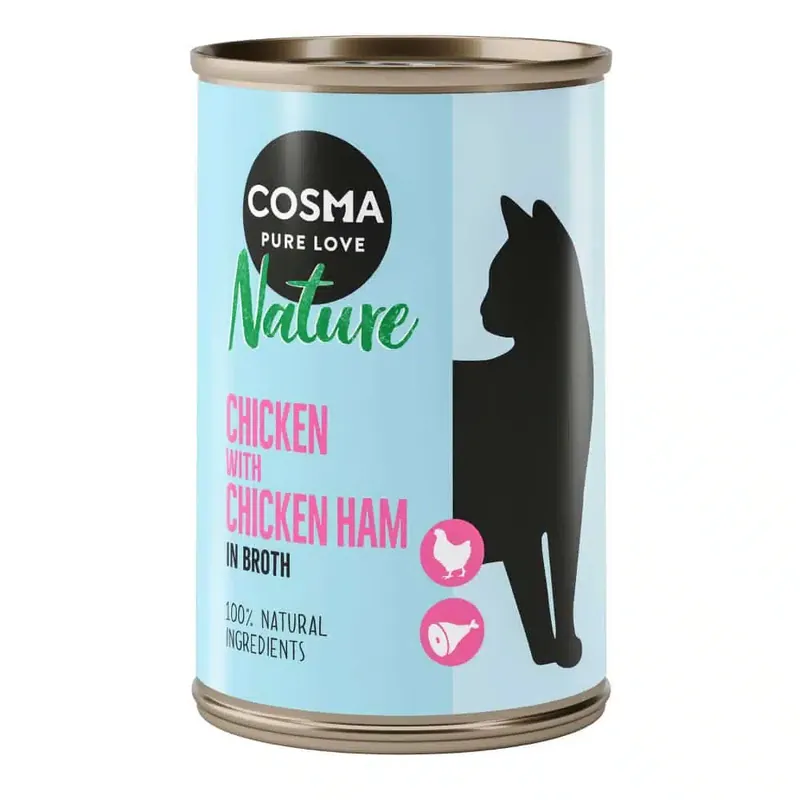 Köp online - Cosma Nature 6 x 140 g – Kyckling & kycklingskinka