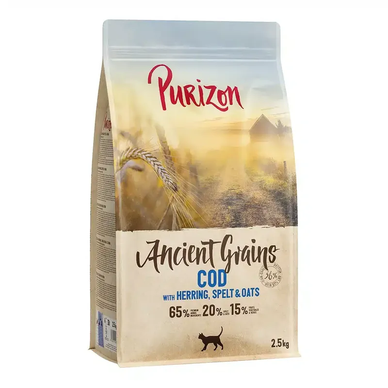 Passa på - Purizon Ancient Grain Adult med torsk & urkorn – 2,5 kg