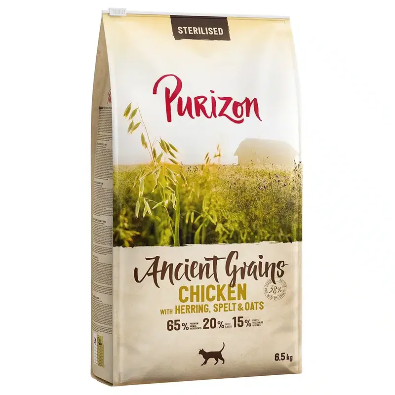 Specialpris - Purizon Ancient Grain Adult Sterilised med kyckling, fisk & urkorn – 6,5 kg