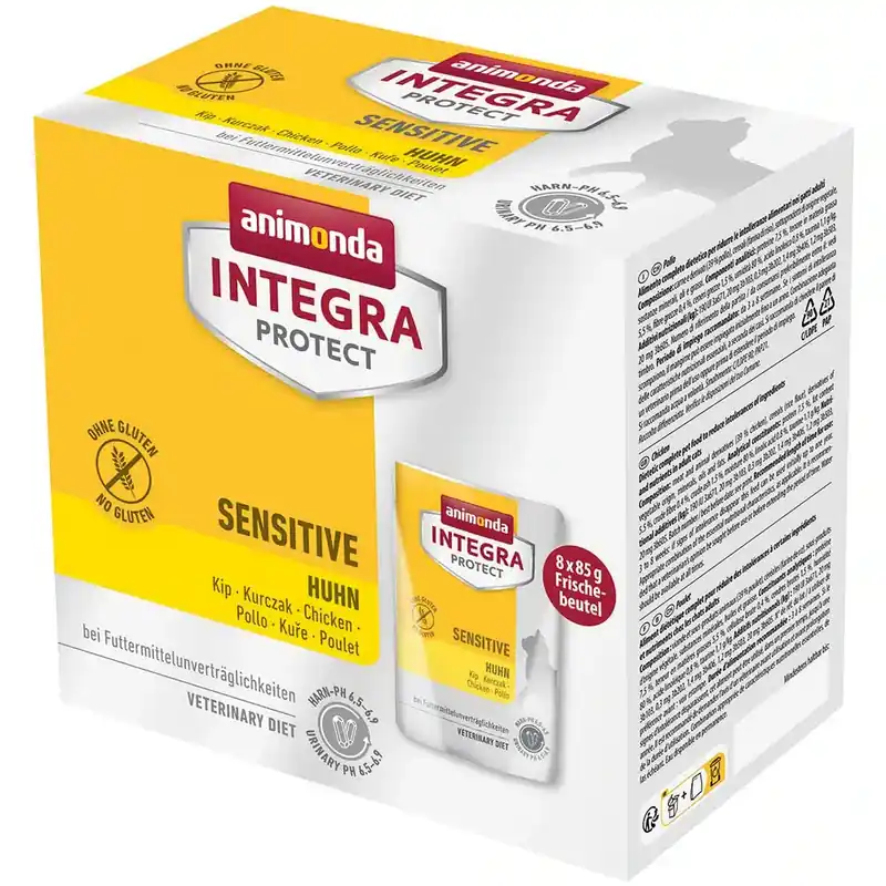 Animonda Integra Protect Adult Sensitive 8 x 85 g – Kyckling | Finns att beställa