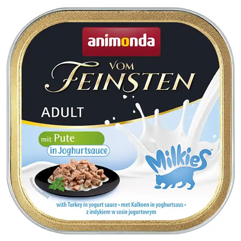 Ekonomipack Animonda Vom Feinsten Adult Milkies in Sauce 32 x 100 g – Kalkon i yoghurtsås | Köp nu
