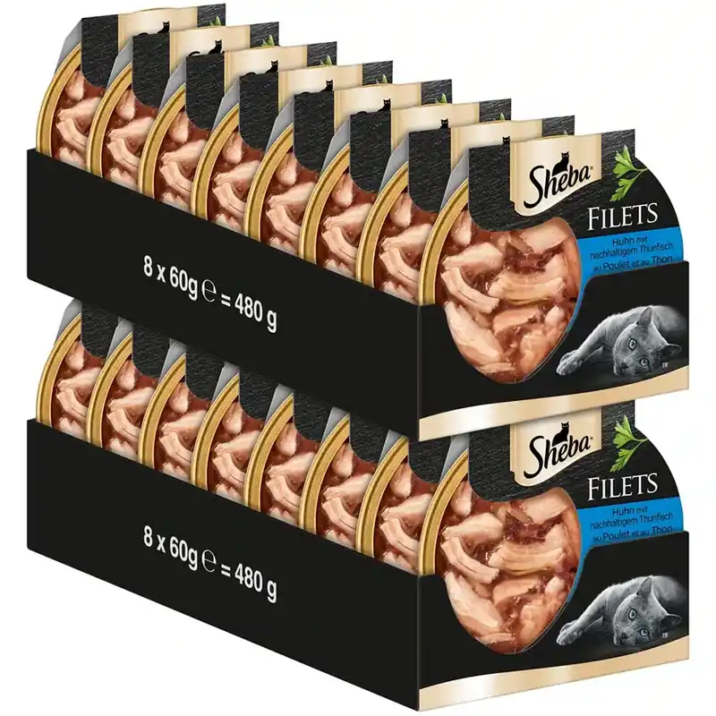 Sheba Feine Filets 32 x 60 g – Kyckling & tonfisk | Snabb frakt